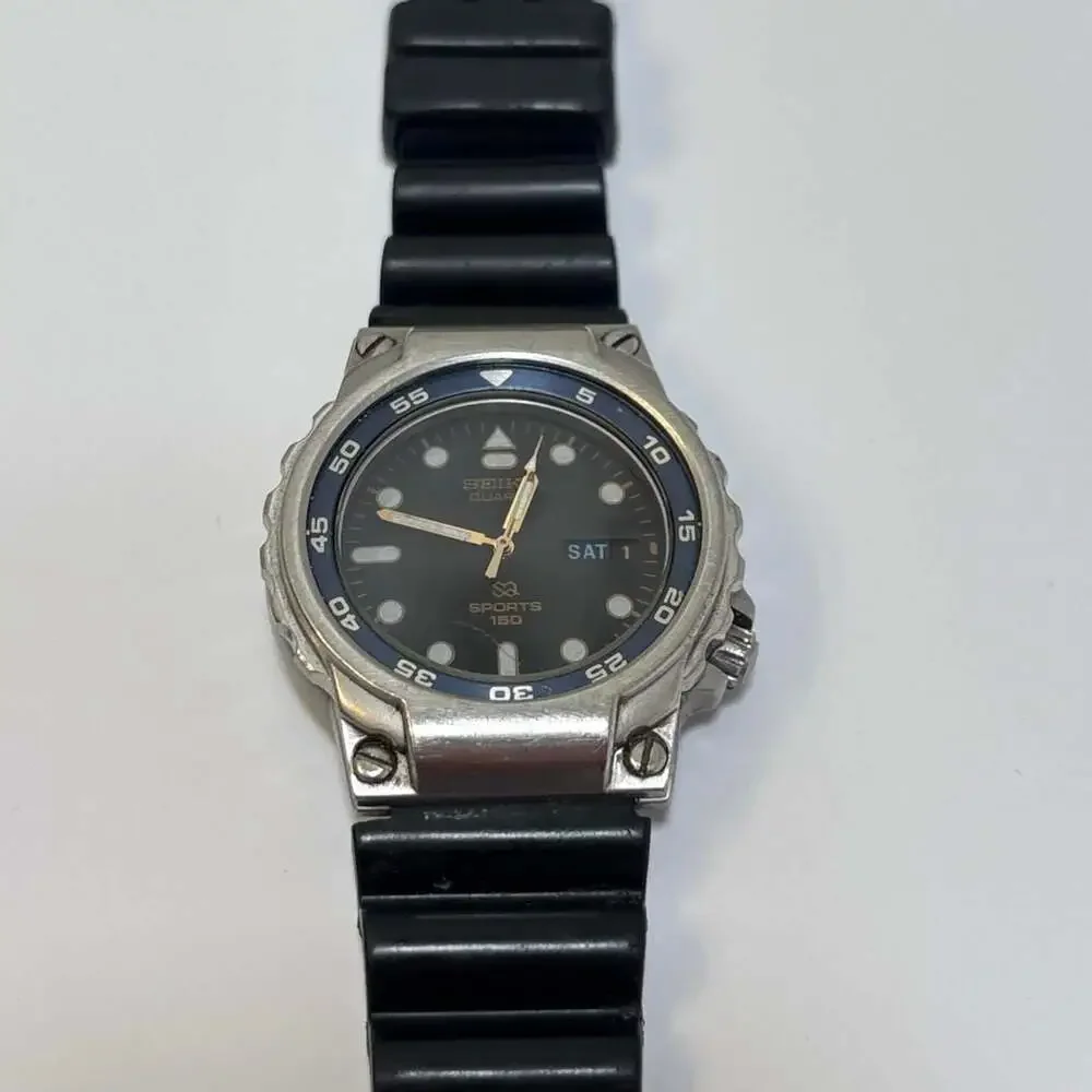 Vintage Seiko SQ Sports 150 5H23-637H Men's Quartz Diver Watch
